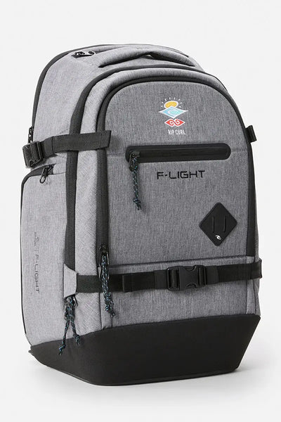 3/4 front view of the. Rip Curl F-Light Backpack - Posse 35L Grey Marle