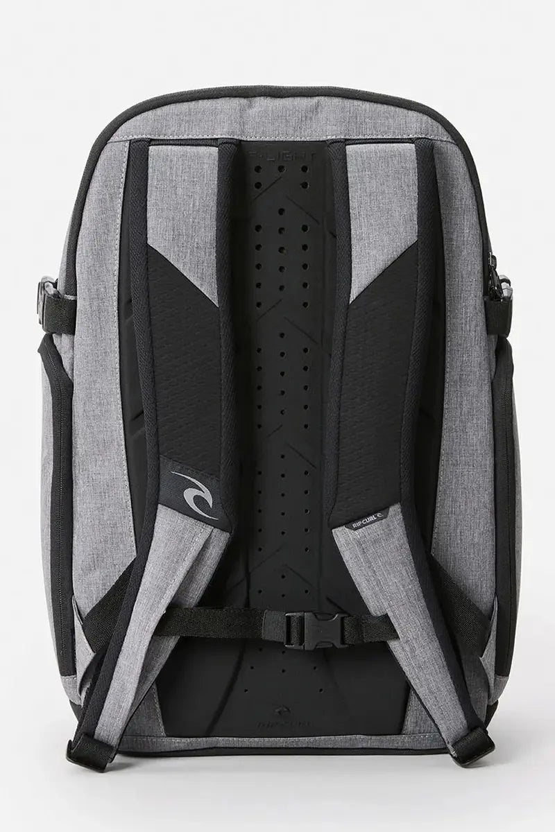 back view of the Rip Curl F-Light Backpack - Posse 35L Grey Marle