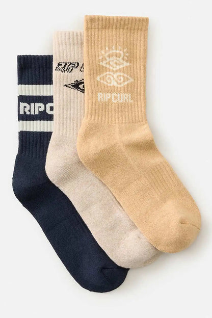 Rip Curl Icons Of Surf 3-Pack Socks in Almond