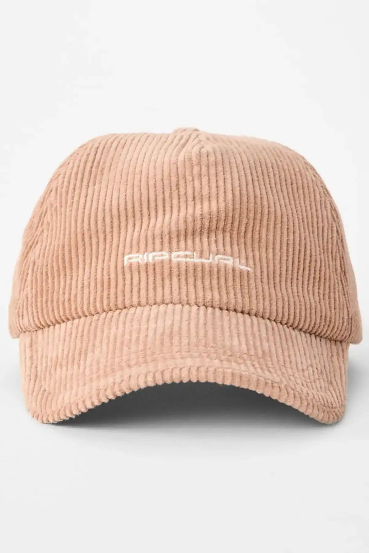 Rip Curl Mushroom corduroy cap with a brand logo on a white background
