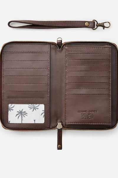  Rip Curl KROO Leather RFID Oversized Wallet Inside