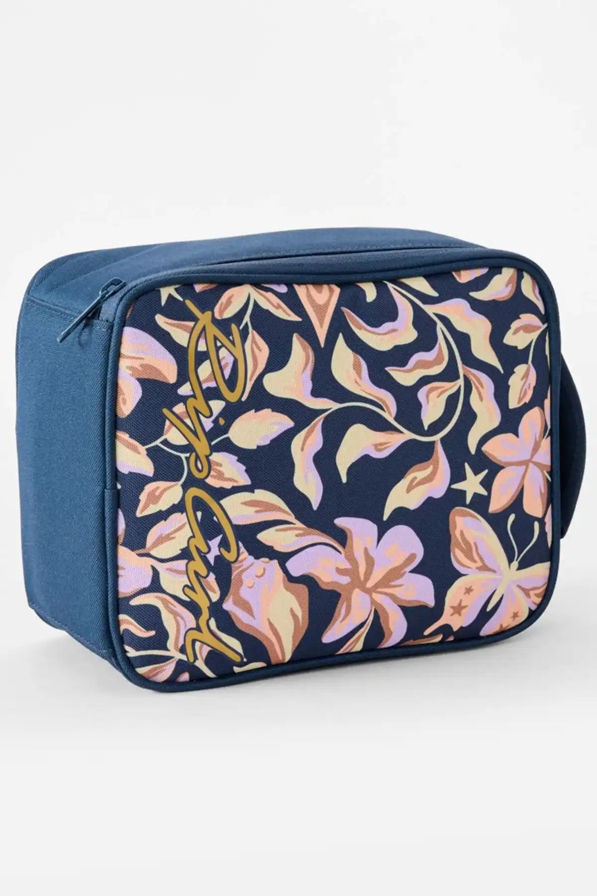 Floral-patterned Lunch Box with a visible Rip Curl logo on a white background