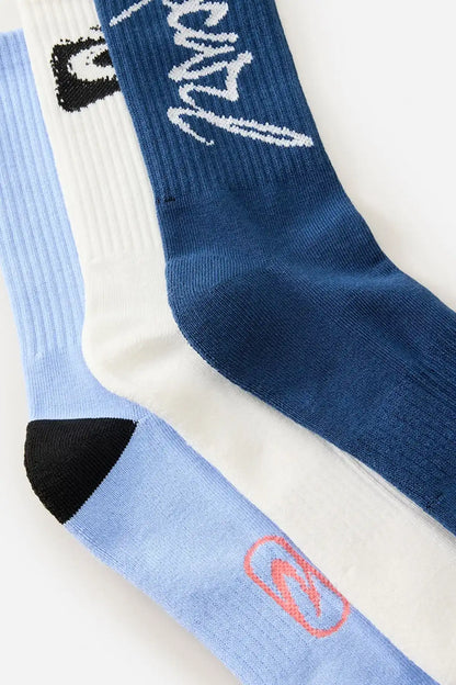 Rip Curl Mens Retro Crew Sock - 3 Pack heal detail