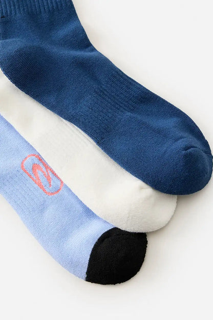 Rip Curl Mens Retro Crew Sock - 3 Pack toe detail