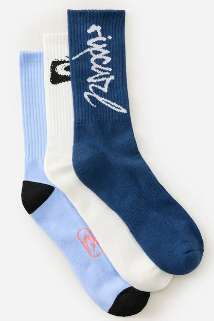 Rip Curl Mens Retro Crew Sock - 3 Pack