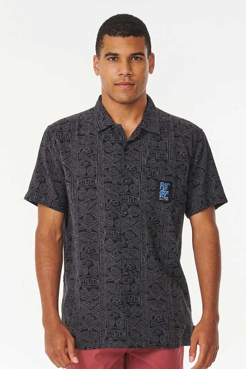 Rip Curl Mens Shirt Archive Solid Rock S/S