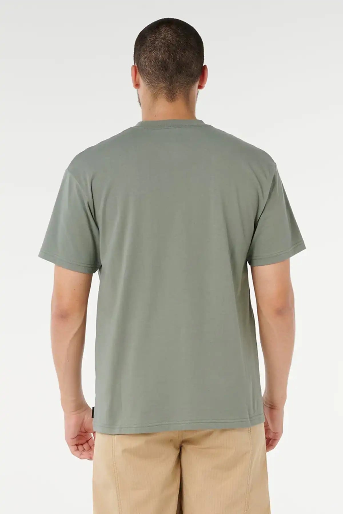 Rip Curl Mens Tee Search Stack Embroided — Cactus Green
