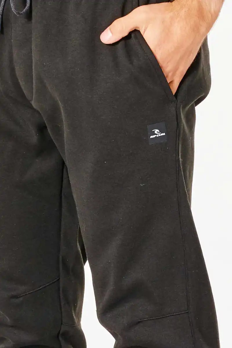 Rip Curl Mens Trackpant Anti Series Departed in Black front pocket view