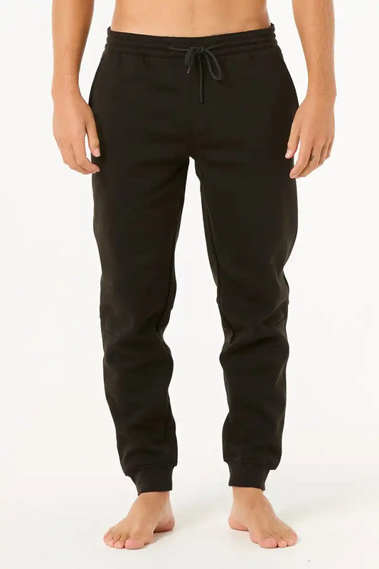 Rip Curl Mens Trackpant Anti Series Departed in Black front view