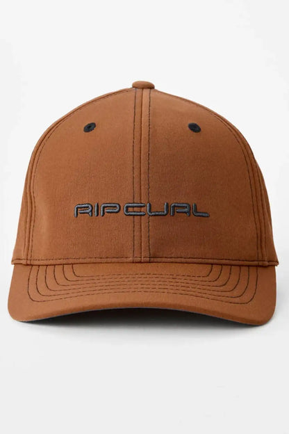 Bronze cap with Rip Curl logo on a white background