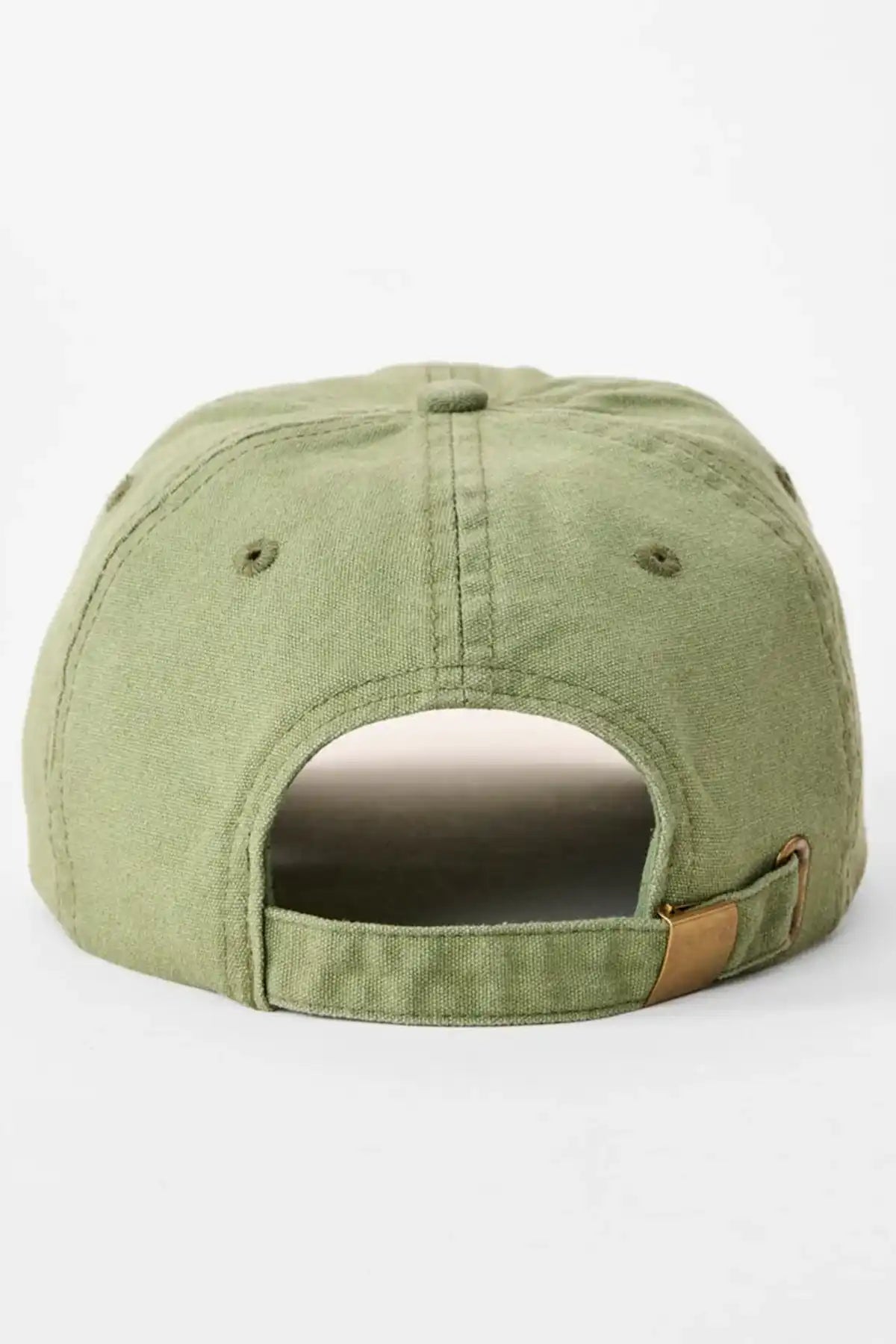 Rip Curl Cactus Green cap with a brown patch on a white background