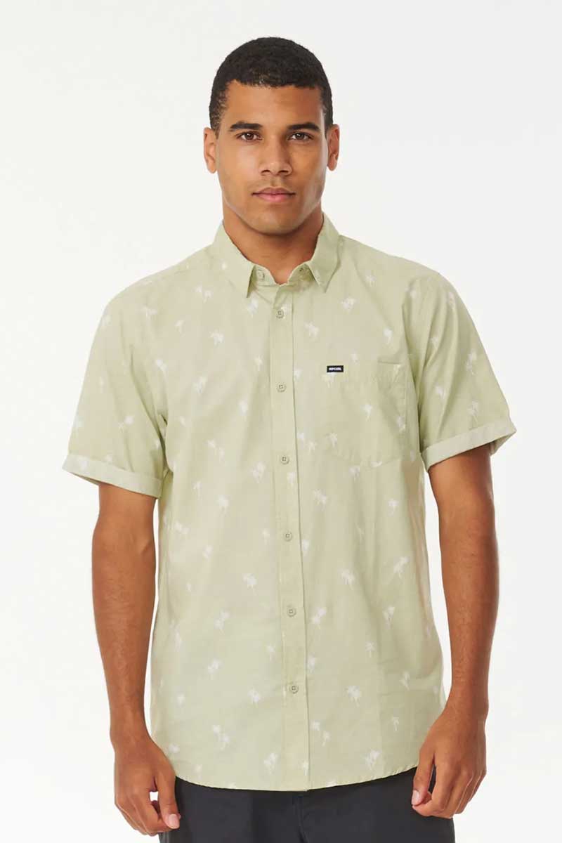 Rip Curl S/S Shirt Paradise Palms in Sage