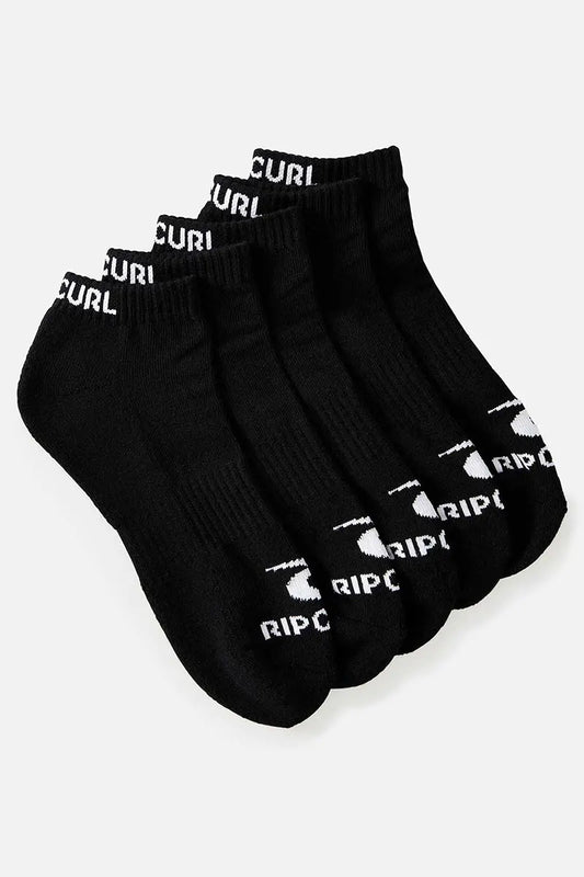Rip Curl School Crew Sock 5 Pack in Black
