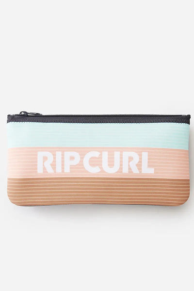 front view on the Rip Curl Small Pencil Case Variety Black Multi
