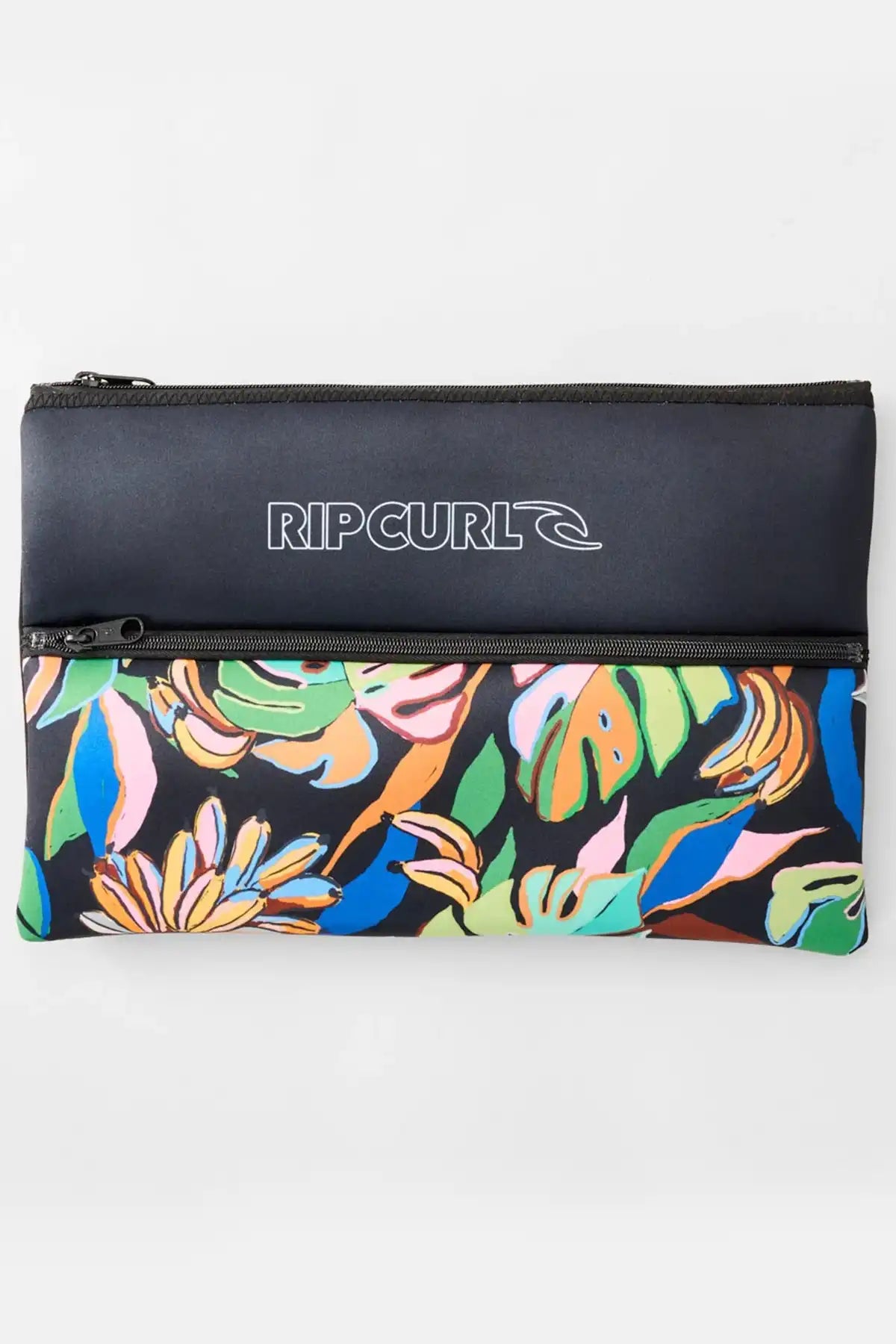 rip Curl Pencil Case with a colourful leaf pattern