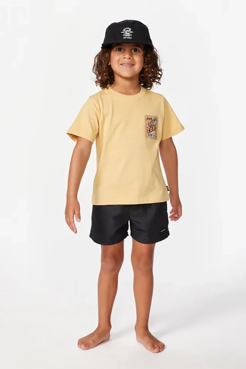 Rip Curl Static Youth Tee Washed Yellow