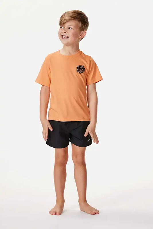 Rip Curl Wetsuit Icon Tee Boys in Peach Nector