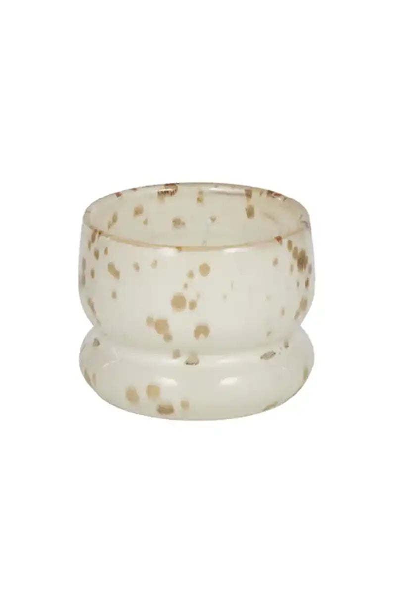 Romini ceramic candle jar cream wit spot