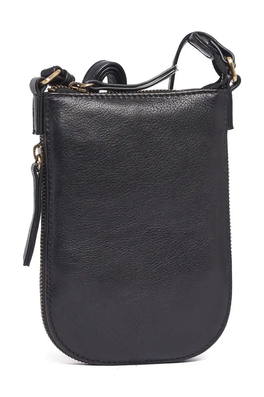 Rugged Hide Danica Leather Phone Bag in Black