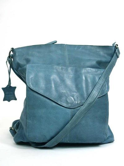 Rugged Hide Ladies Leather Bag - Emily Midnight Blue front