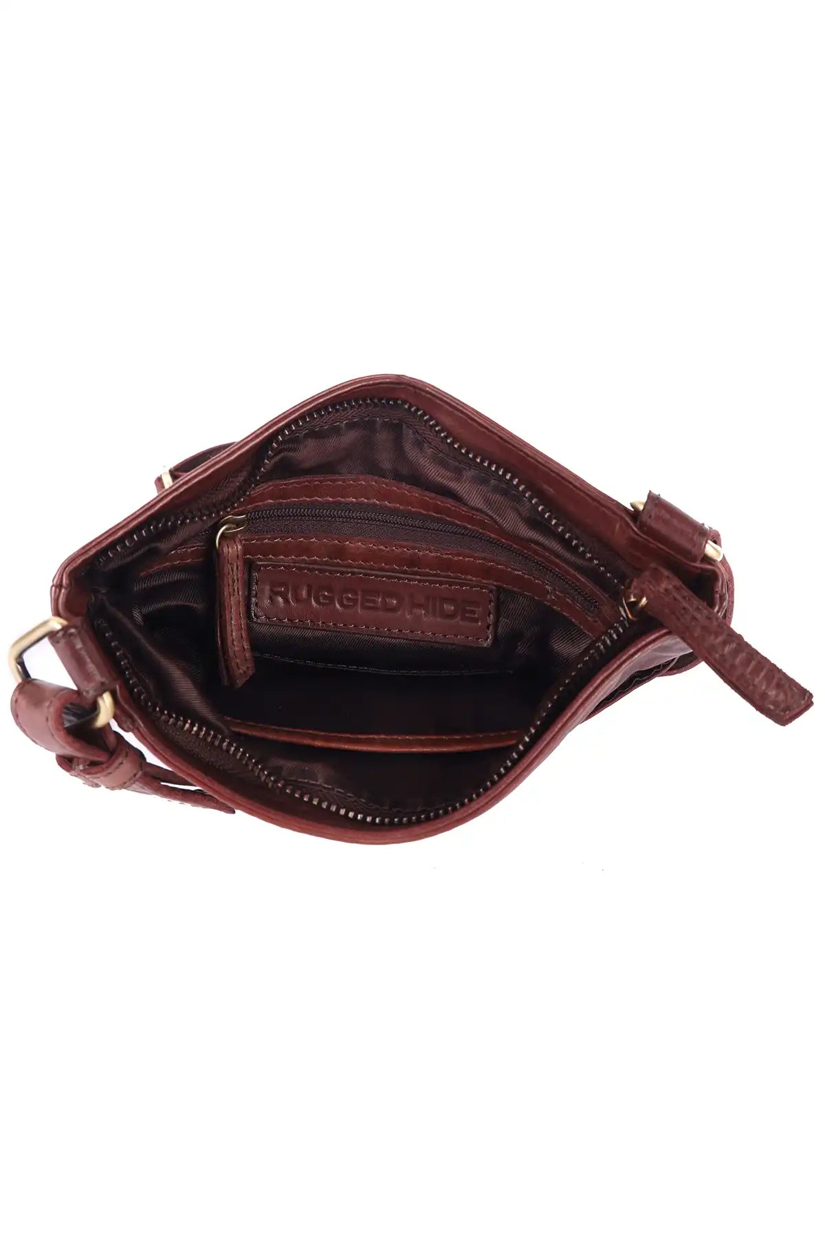 Monaco Leather Crossbody Bag — Brown