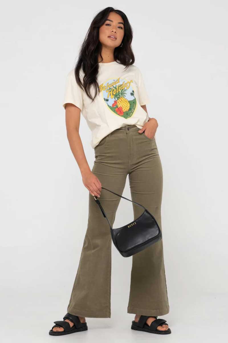 Rusty High Rise Flare Pant Front View
