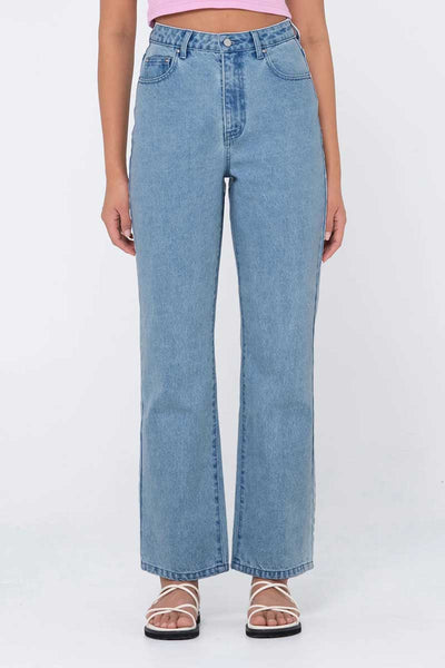 front view of the Rusty Jean - High Wide Straight Leg Jean