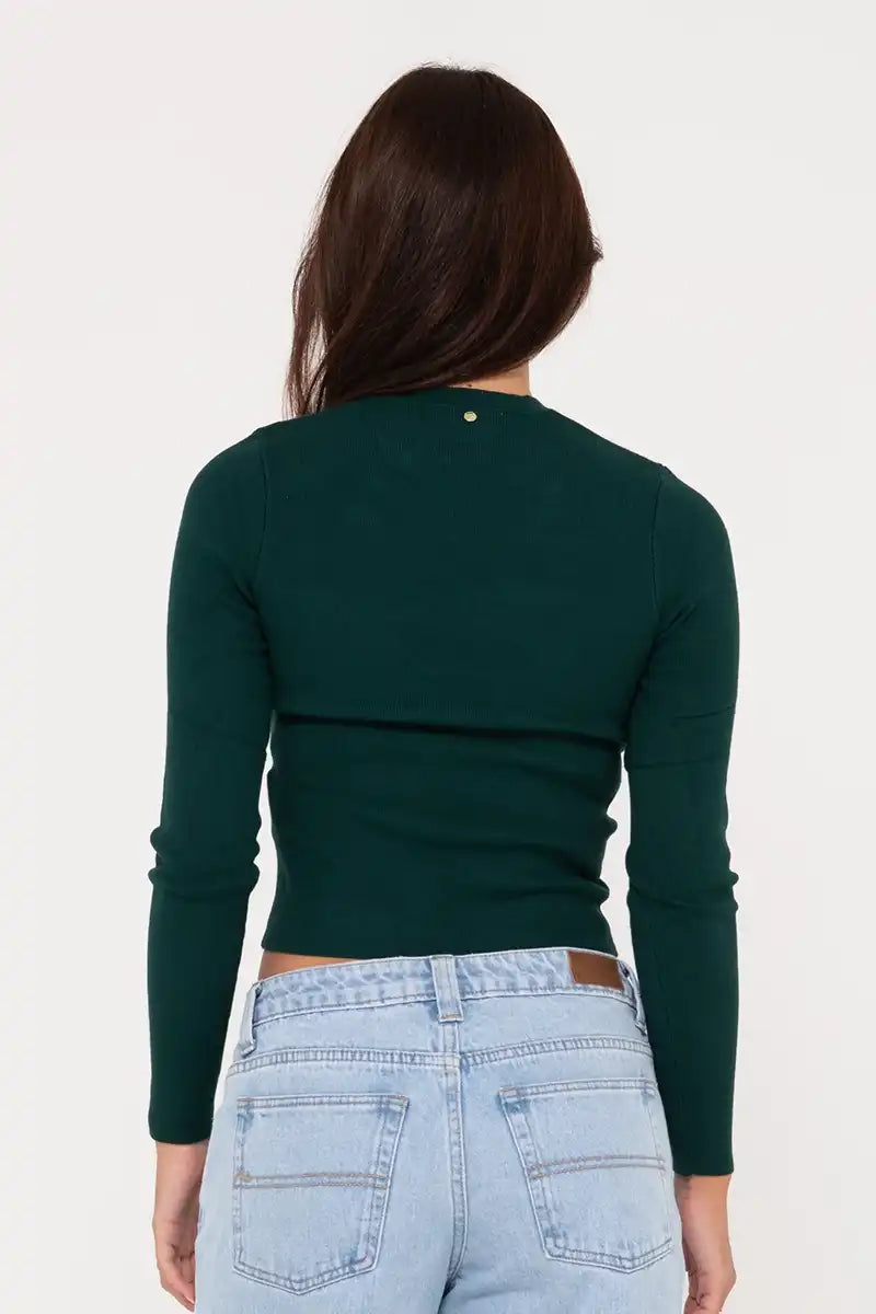 Rusty Amelia skimmer long sleeve knit back view