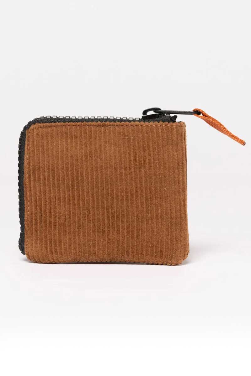 back view of the Rusty Zip Wallet Static Cord in Camel
