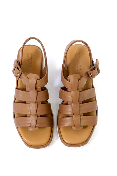 Sekada Shoe Catalina Sandal in Cognac Top