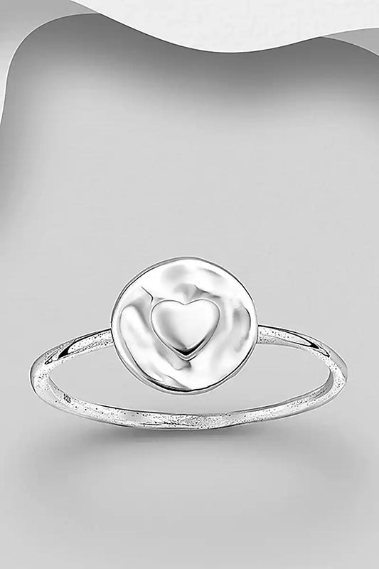 Chille Sterling Silver Heart Ring