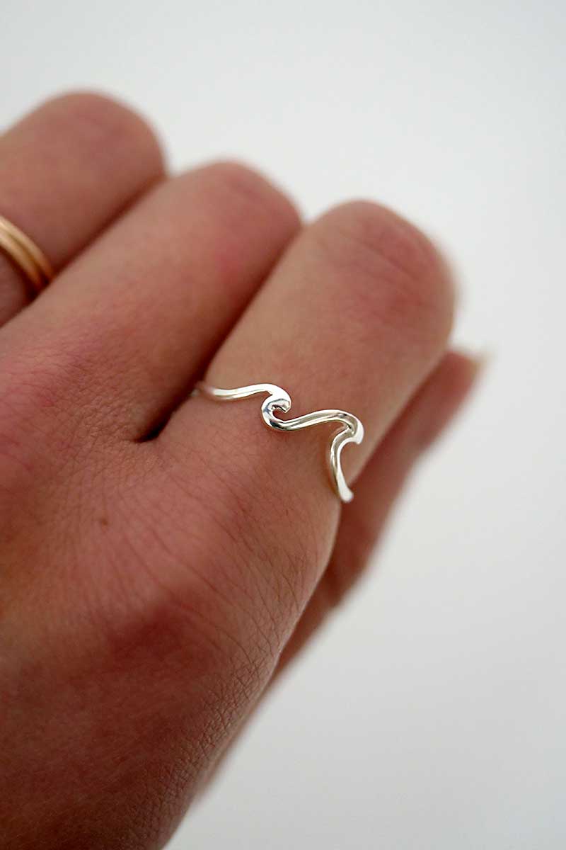 Sterling Silver Double Wave Ring