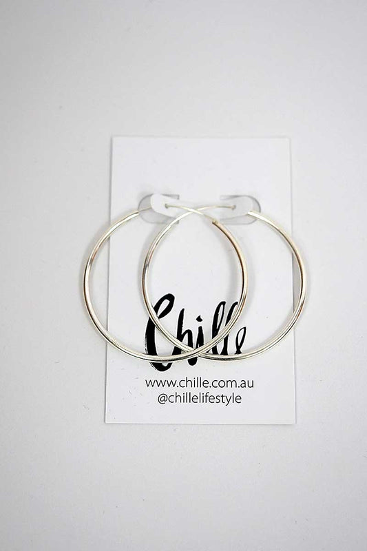 Sterling Silver Large Hoops 