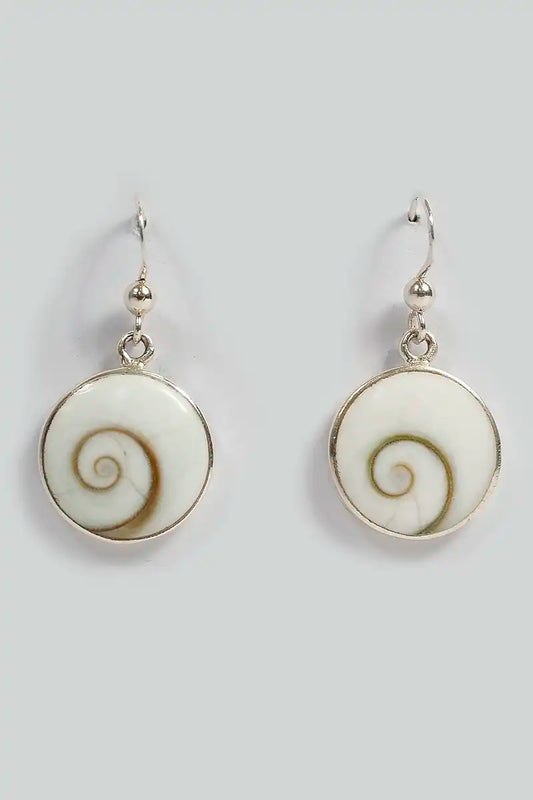 Sterling Silver Shell Wave earrings