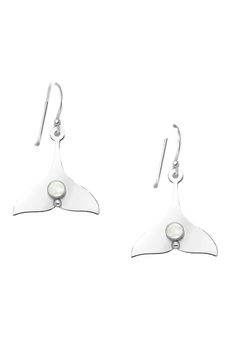 Sterling Silver whale Tale hook earrings