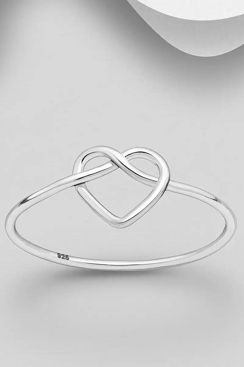Chille 925 Sterling Silver Love Knot Ring