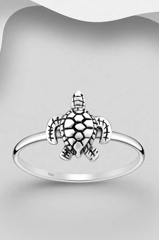 Sterling silver Turtle ring