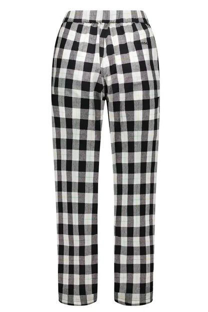 Vassalli Rainbow Check Slim Leg 7/8 Pant back garment only view