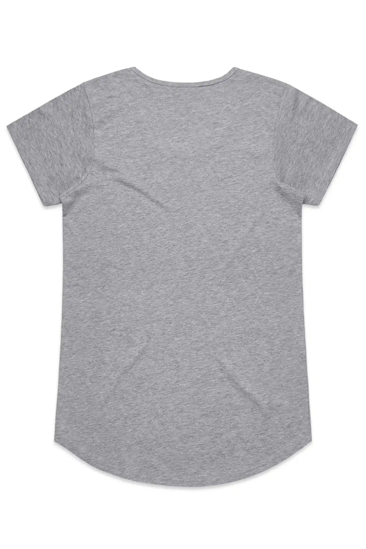 Grey Marle t-shirt on white background back view