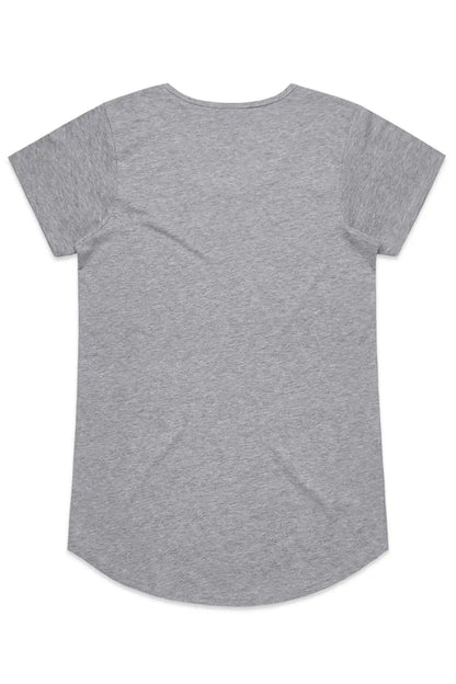 Grey Marle t-shirt on white background back view