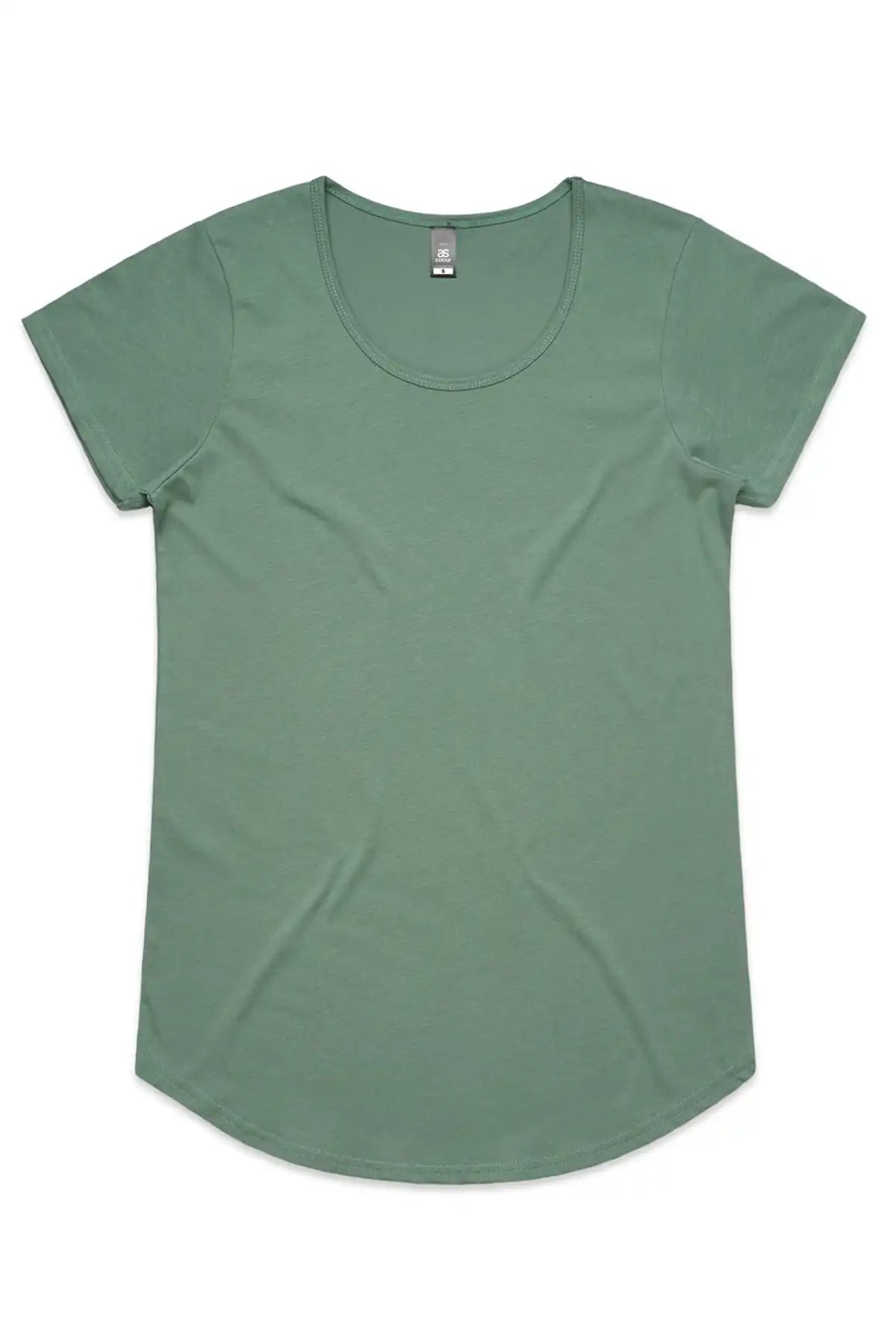 Green t-shirt on a white background