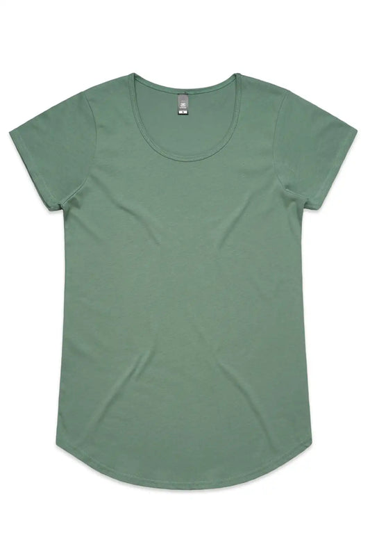Green t-shirt on a white background