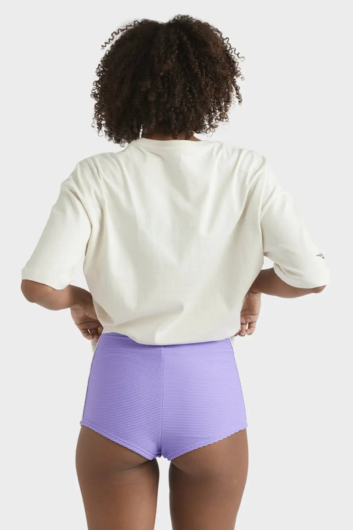 Womens Wave Out T-Shirt – Light Grey back view