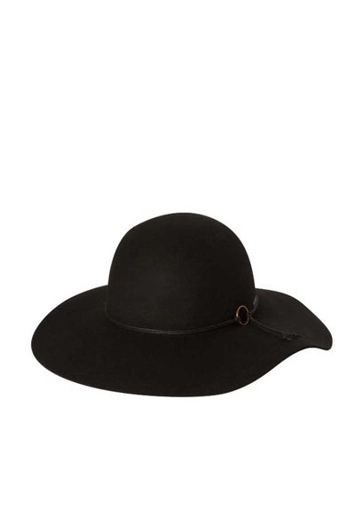Kooringal Wide brim Forever after hat - in Black front view