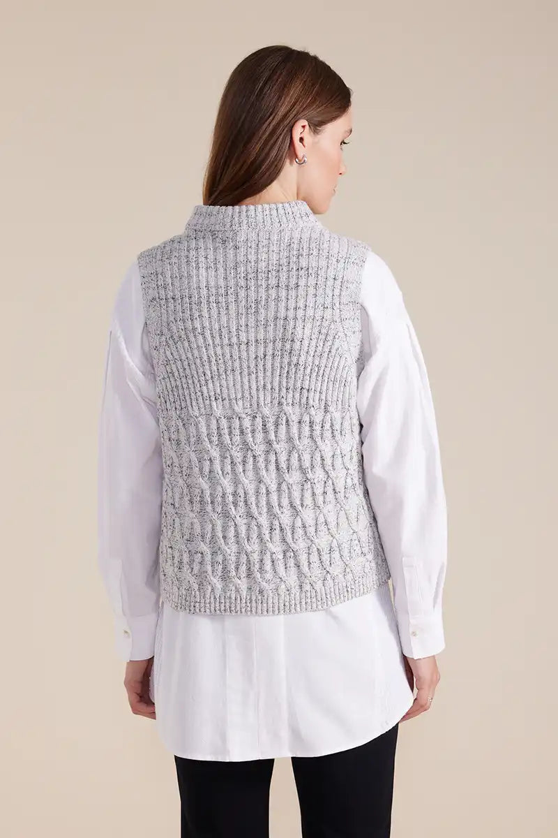 Marco Polo Cable Knit Vest Back 