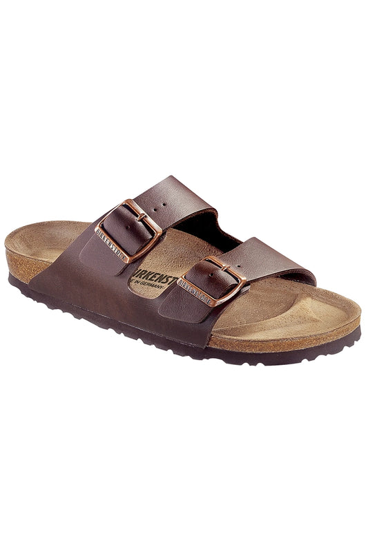 Birkenstock Arizona Dark Brown Birko-Flor Regular 3/4 view