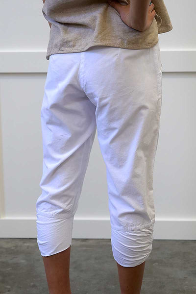 back view of the Humidity Castaway Pant in White