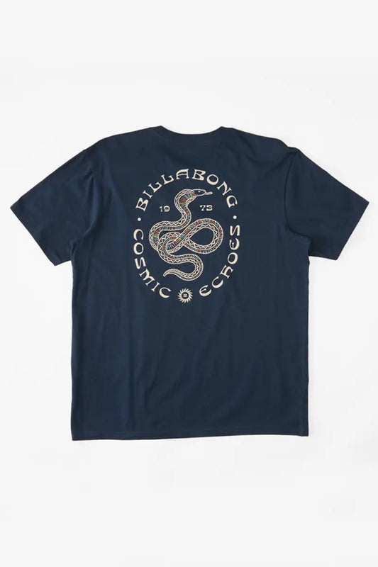 back view of the Billabong Boys Coil T-Shirt in Dark Blue