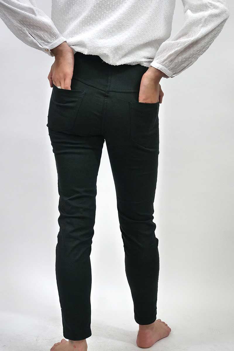 back view of the black side of the Orientique reversible pants