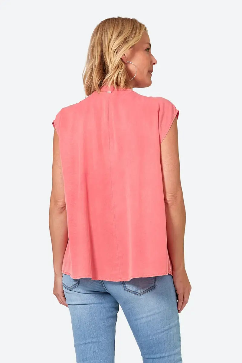 back view of the Eb & Ive Elan Top in Lychee